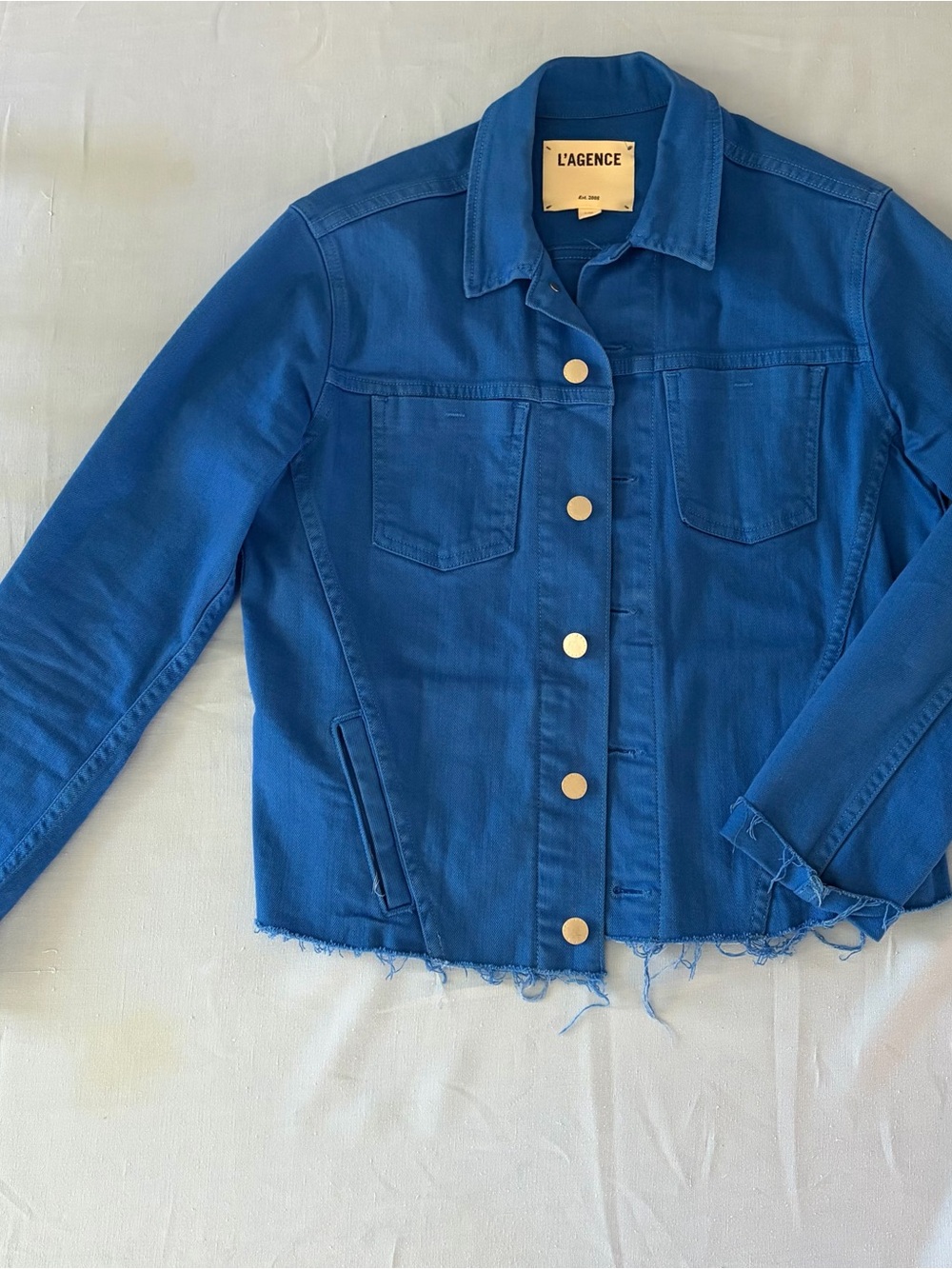 L'AGENCE Royal Blue Denim Jacket